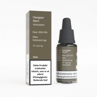 Dampklar E-Juice  10 ml - 30 ml - 50 ml - Hangsen Atom Red USA Mix 70/30 PG/VG